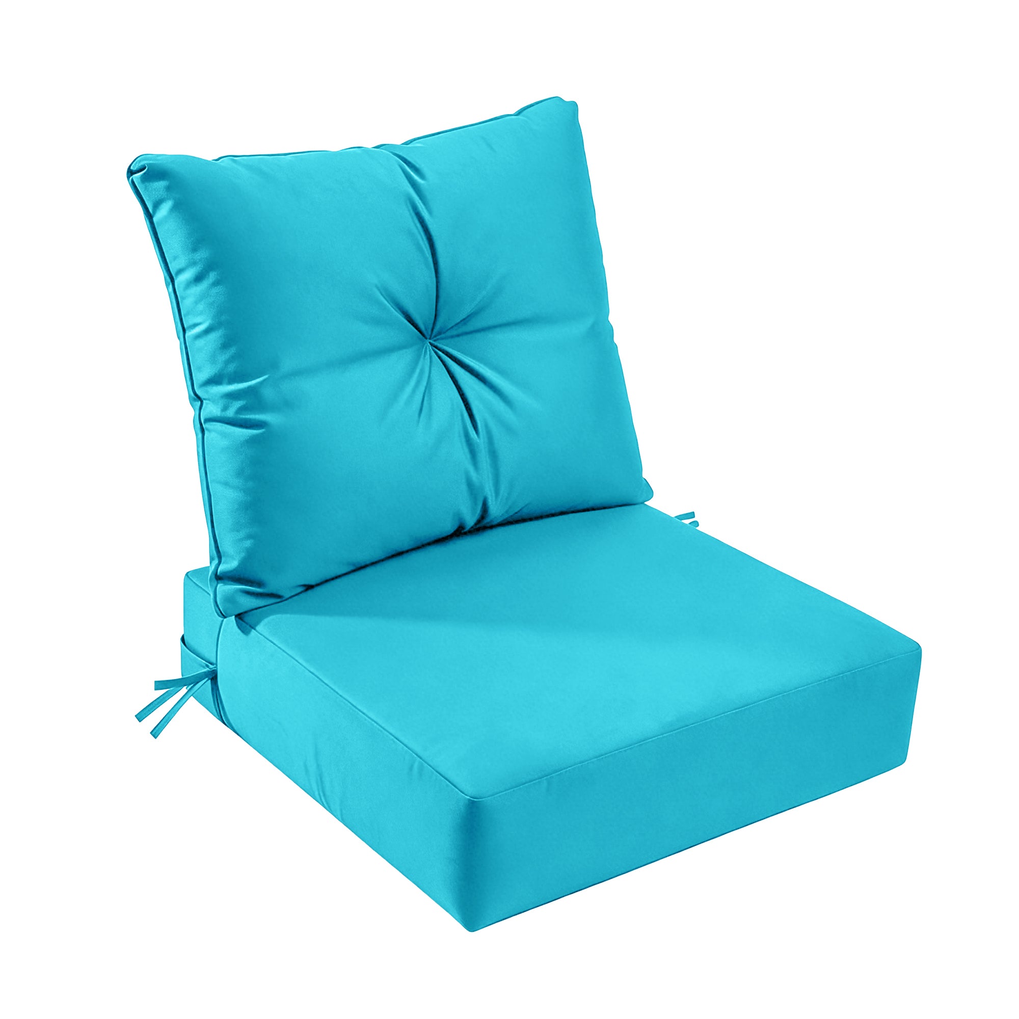 Outdoor Seat Cushion Set  24"W x 24"D x 4"T Waterproof & Fade Resistant Patio Furniture Cushions with Removable Zipper Cover, High-Resilience Foam for Chair Sofa Couch