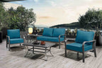 ARTPLAN Outdoor Cushions for Patio Furniture, 24x24x6" Thick Seat Cushion Set, Fade Resistant, Deep Seat Bottom and Back Cushion with Removable Cover