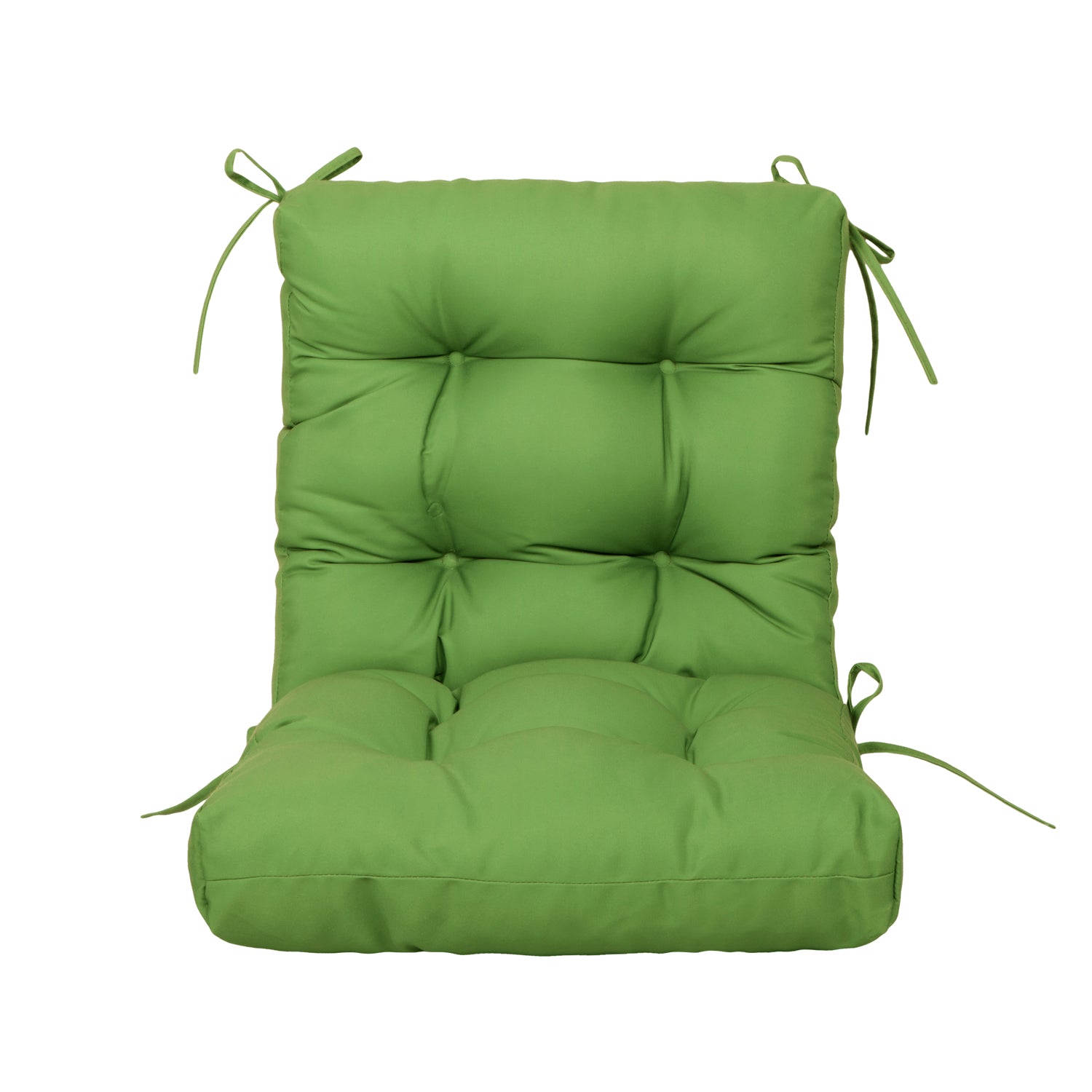 Artplan Outdoor Cushions Wicker Tufted Pillow with Back for Outdoor Furniture, Rocking Chair Cushion Premium Tufted Pads Set of Upper and Lower with Ties