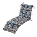 ARTPLAN Outdoor Chaise Lounge Cushion 72x22x4 inches, Floral Tufted Thick Replacement Cushion with Ties, All Weather Wicker Patio Furniture Cushion