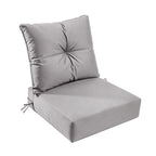 Outdoor Seat Cushion Set  24"W x 24"D x 4"T Waterproof & Fade Resistant Patio Furniture Cushions with Removable Zipper Cover, High-Resilience Foam for Chair Sofa Couch