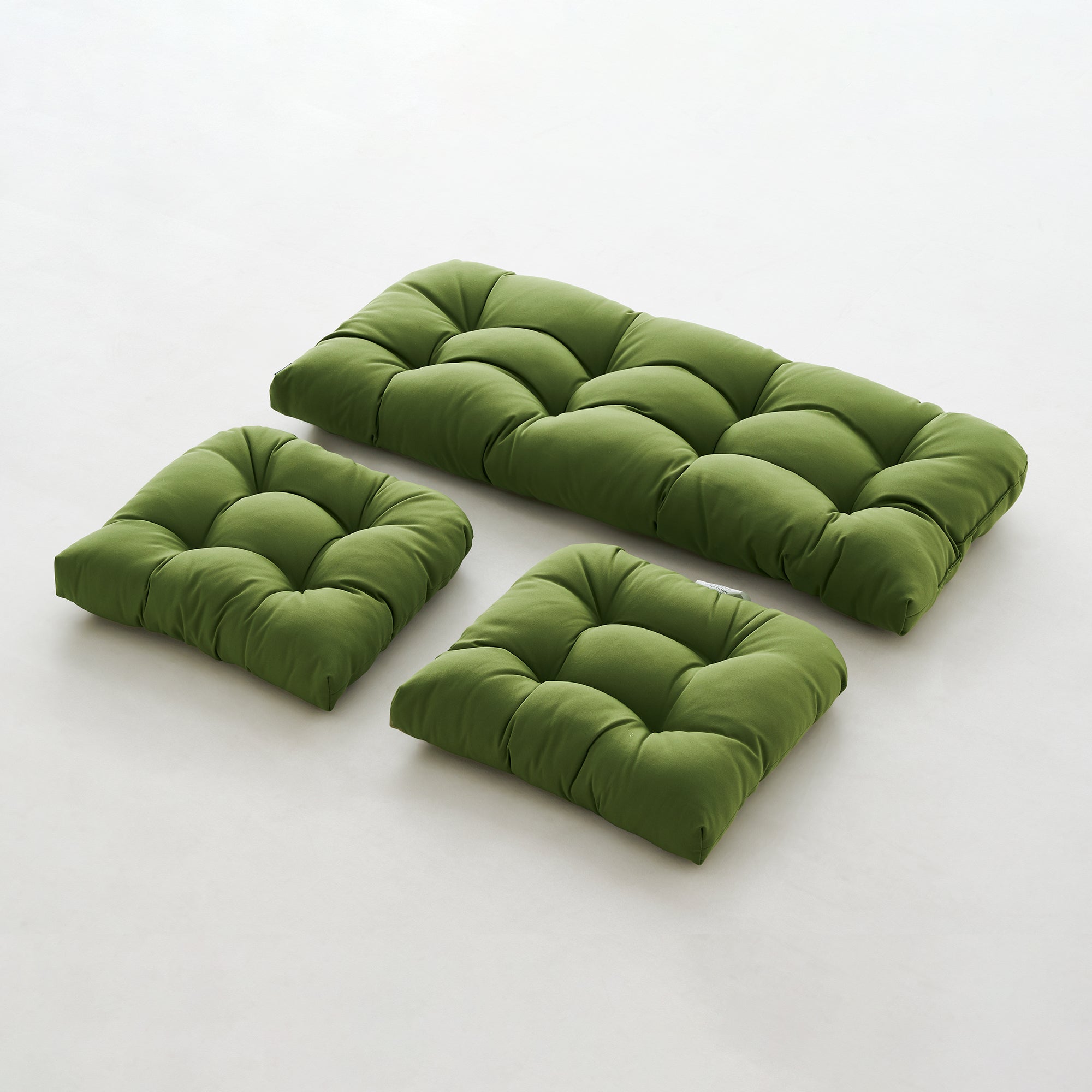 ARTPLAN Outdoor Chair Cushions,3 Piece Loveseat Outdoor Cushions Set,Tufted/Wicker Patio Cushion for Patio Furniture All Weather,44"x19"x5"