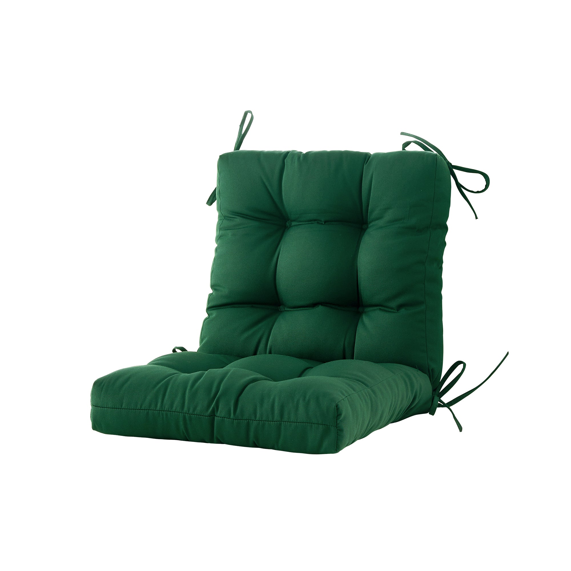 ARTPLAN Outdoor Chair Cushions,40"x20"x4",Low BackTufted Thick Outdoor Wicker Lawn Seat Cushion with Ties for Patio Furniture