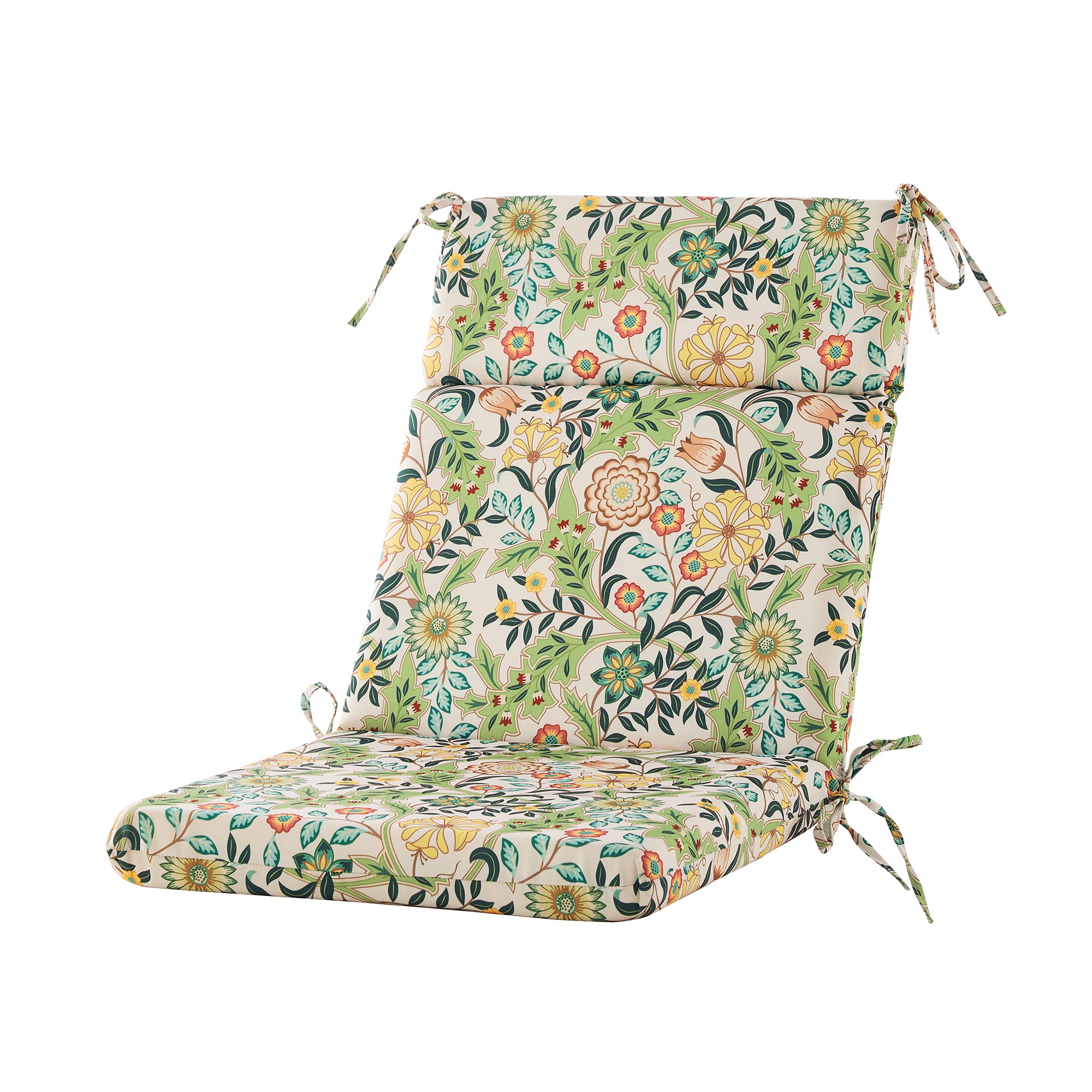 ARTPLAN Outdoor Chair Cushion,Seat & High Back Adirondack Rocking Wicker Chair Lawn Foam Cushion for Patio Furniture,45.5"x21"x3"