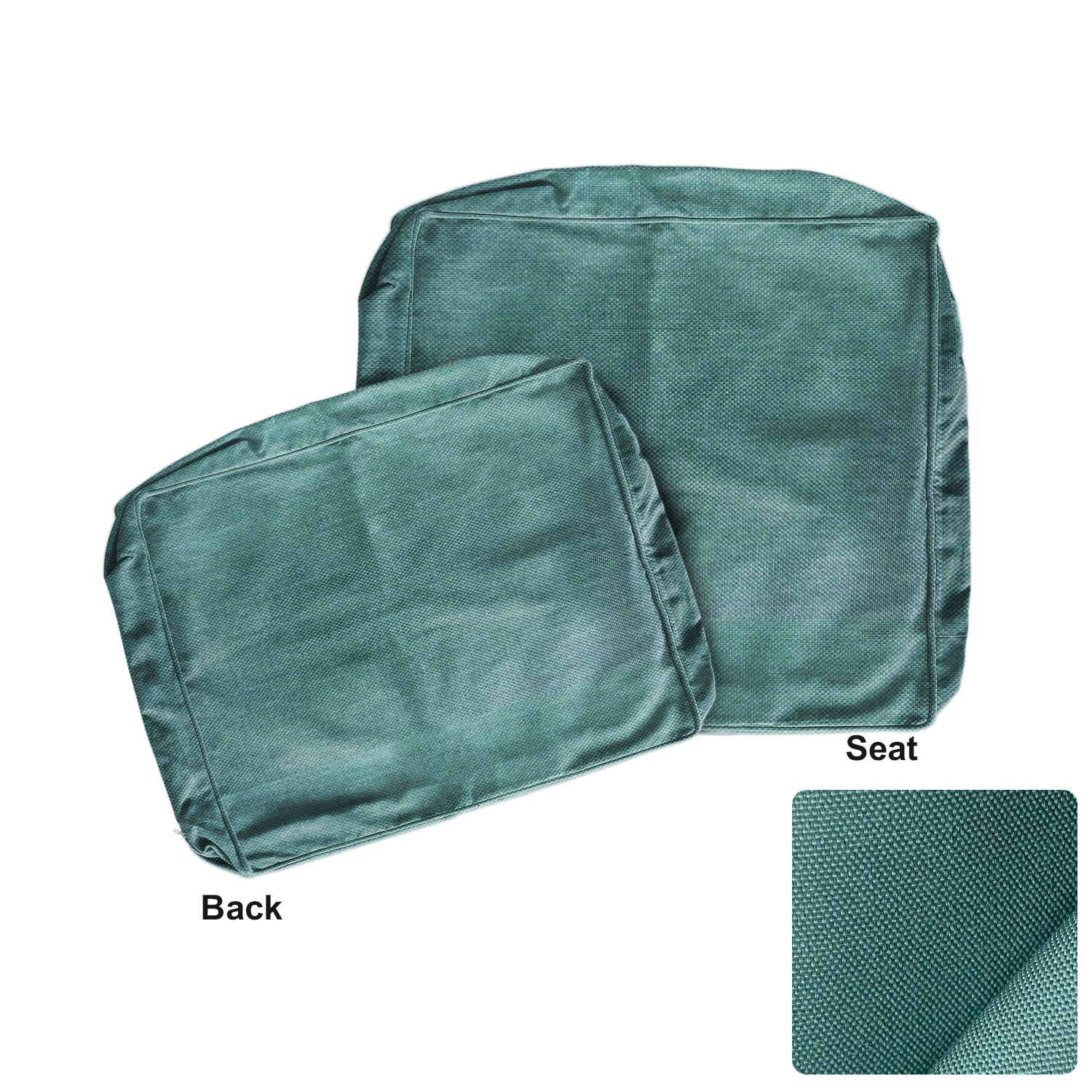 ARTPLAN Outdoor Deep Seat Slipcovers，Set of 2 24x24x6" 18x24 Olefin,Square Outdoor Cushion Cover, for Patio Funiture