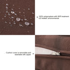 Outdoor Seat Cushion Set  24"W x 24"D x 4"T Waterproof & Fade Resistant Patio Furniture Cushions with Removable Zipper Cover, High-Resilience Foam for Chair Sofa Couch