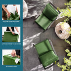 ARTPLAN Deep Seat Outdoor Cushion,Set 24"x24"x6" ,18x24" Bench Outdoor Chair Cushions, Polyester Fill Back for Patio Furniture ,Square