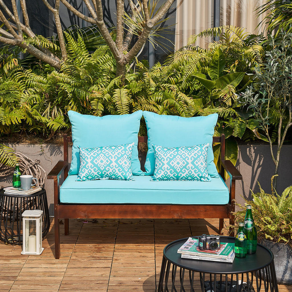 ARTPLAN Patio Bench Cushions Set of 5, Outdoor Sofa Cushions | All-Weather Fabric | Lumbar Support Pillows | Waterproof & Fade-Resistant for Sectionals