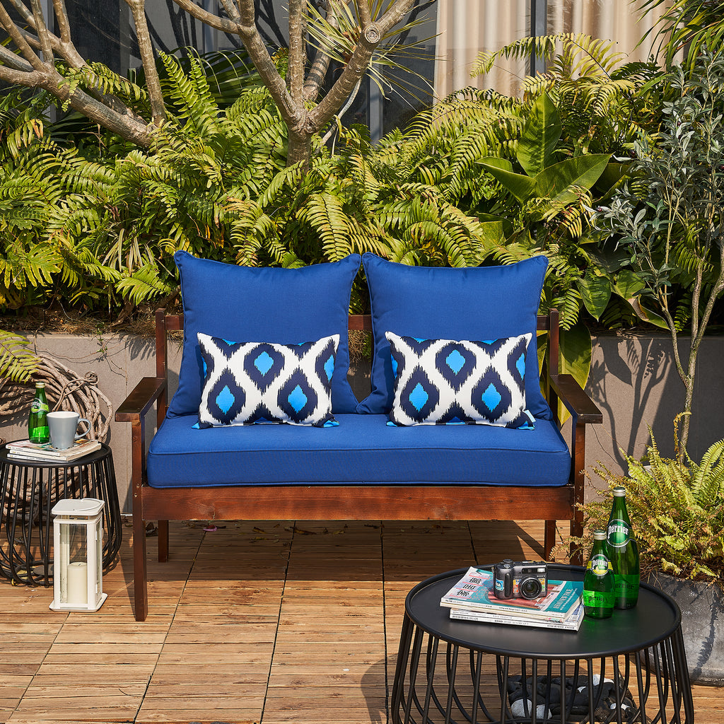 ARTPLAN Patio Bench Cushions Set of 5, Outdoor Sofa Cushions | All-Weather Fabric | Lumbar Support Pillows | Waterproof & Fade-Resistant for Sectionals