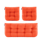 ARTPLAN Outdoor Chair Cushions,3 Piece Loveseat Outdoor Cushions Set,Tufted/Wicker Patio Cushion for Patio Furniture All Weather,44"x19"x5"