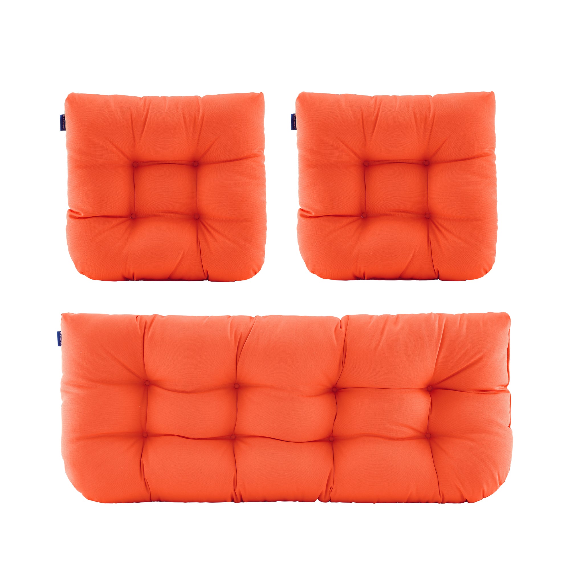 ARTPLAN Outdoor Chair Cushions,3 Piece Loveseat Outdoor Cushions Set,Tufted/Wicker Patio Cushion for Patio Furniture All Weather,44"x19"x5"