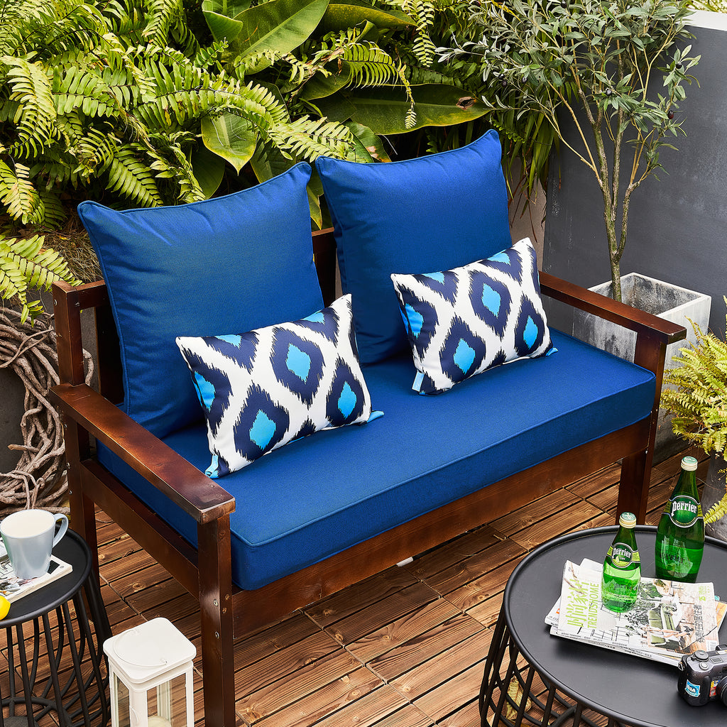 ARTPLAN Patio Bench Cushions Set of 5, Outdoor Sofa Cushions | All-Weather Fabric | Lumbar Support Pillows | Waterproof & Fade-Resistant for Sectionals