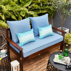 ARTPLAN Patio Bench Cushions Set of 5, Outdoor Sofa Cushions | All-Weather Fabric | Lumbar Support Pillows | Waterproof & Fade-Resistant for Sectionals