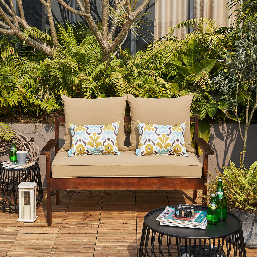 ARTPLAN Patio Bench Cushions Set of 5, Outdoor Sofa Cushions | All-Weather Fabric | Lumbar Support Pillows | Waterproof & Fade-Resistant for Sectionals
