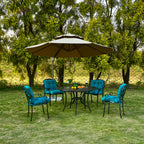Artplan Outdoor Cushions Wicker Tufted Pillow with Back for Outdoor Furniture, Rocking Chair Cushion Premium Tufted Pads Set of Upper and Lower with Ties