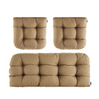 ARTPLAN Outdoor Chair Cushions,3 Piece Loveseat Outdoor Cushions Set,Tufted/Wicker Patio Cushion for Patio Furniture All Weather,44"x19"x5"