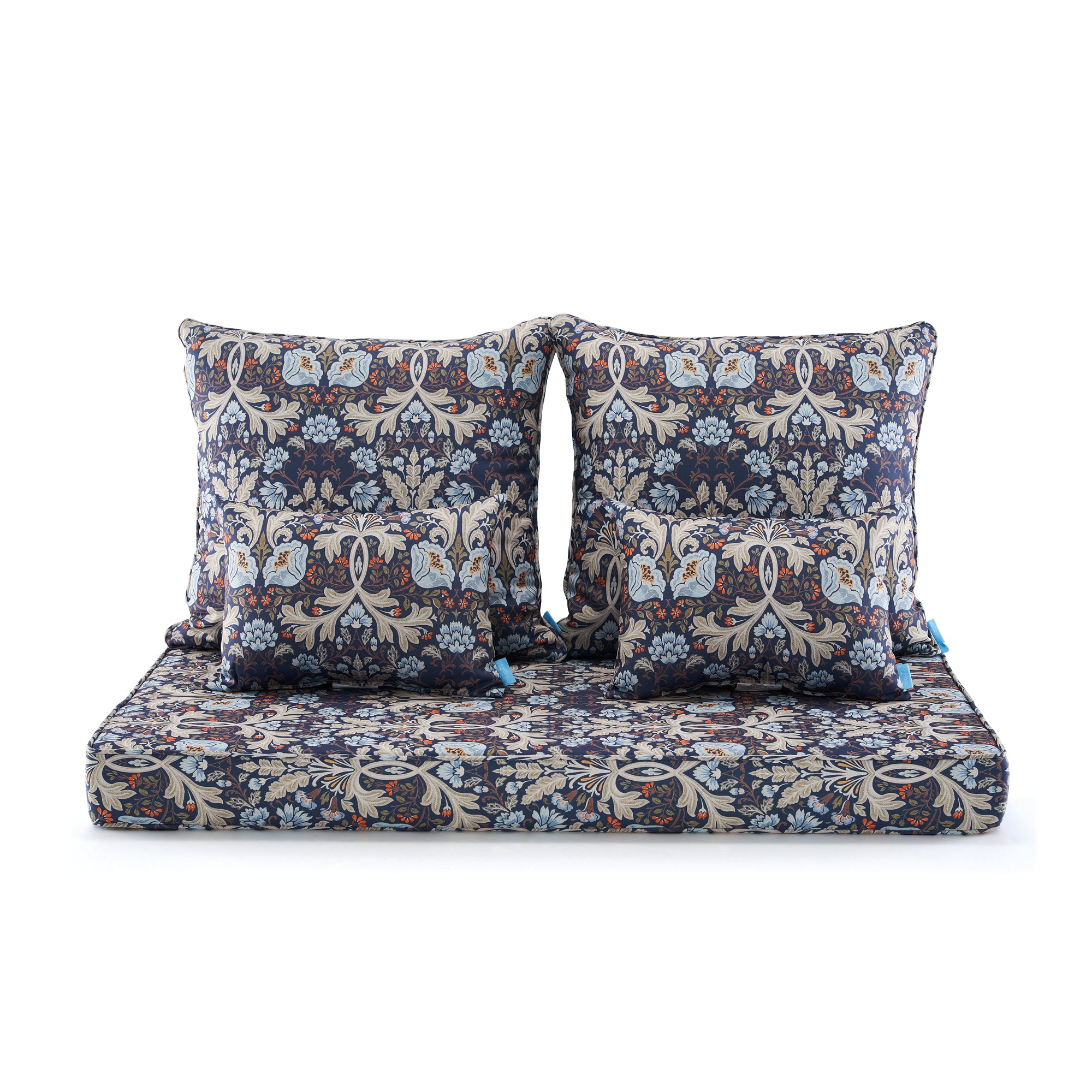 ARTPLAN Patio Bench Cushions Set of 5, Outdoor Sofa Cushions | All-Weather Fabric | Lumbar Support Pillows | Waterproof & Fade-Resistant for Sectionals