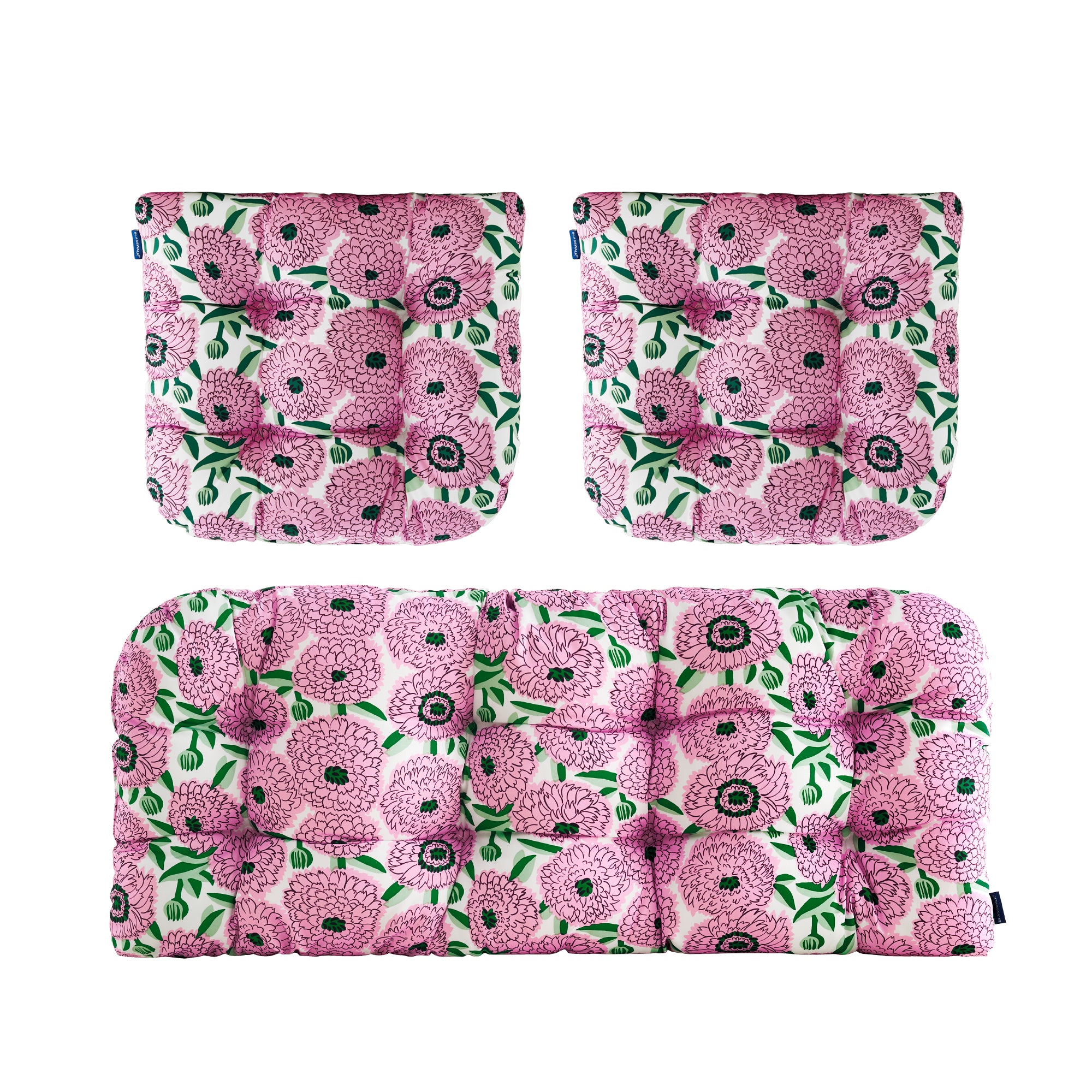 ARTPLAN Outdoor Chair Cushions,3 Piece Loveseat Outdoor Cushions Set,Tufted/Wicker Patio Cushion for Patio Furniture All Weather,44"x19"x5"