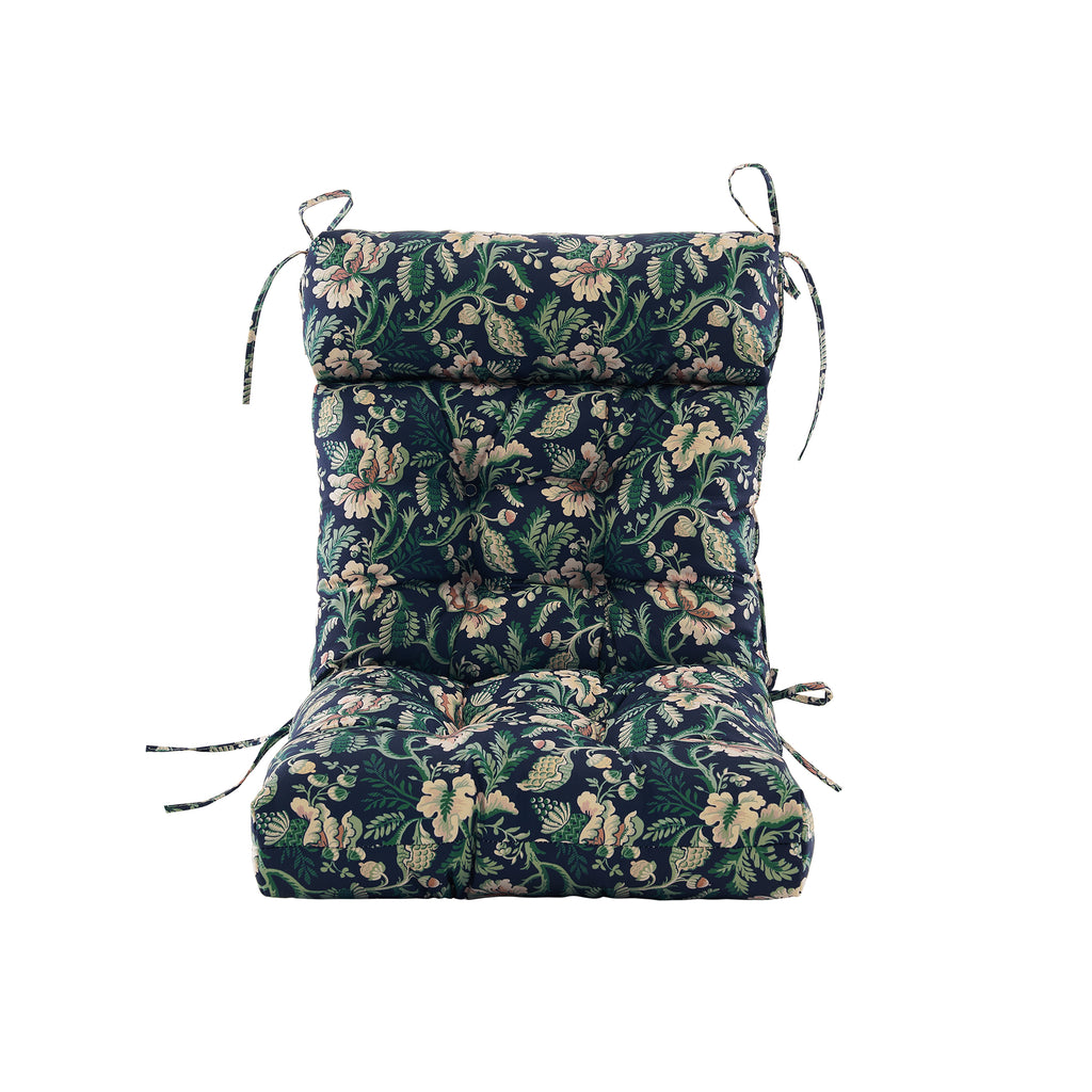 ARTPLAN Patio Chair Cushions Combined Seat and Back,Tufted Outdoor Swivel Chair Cushion with Tie,40"x20"x4"，Floral