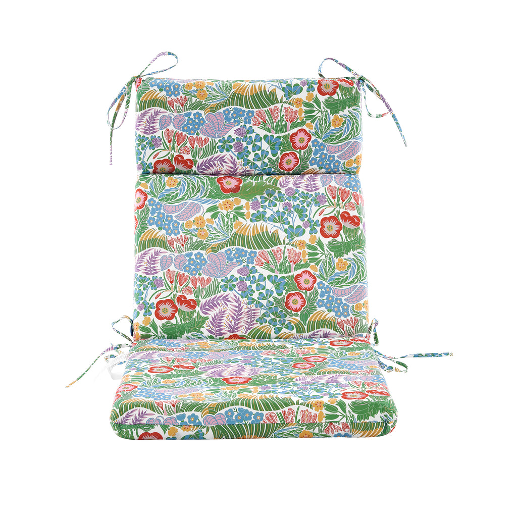 ARTPLAN Outdoor Chair Cushion,Seat & High Back Adirondack Rocking Wicker Chair Lawn Foam Cushion for Patio Furniture,45.5"x21"x3"