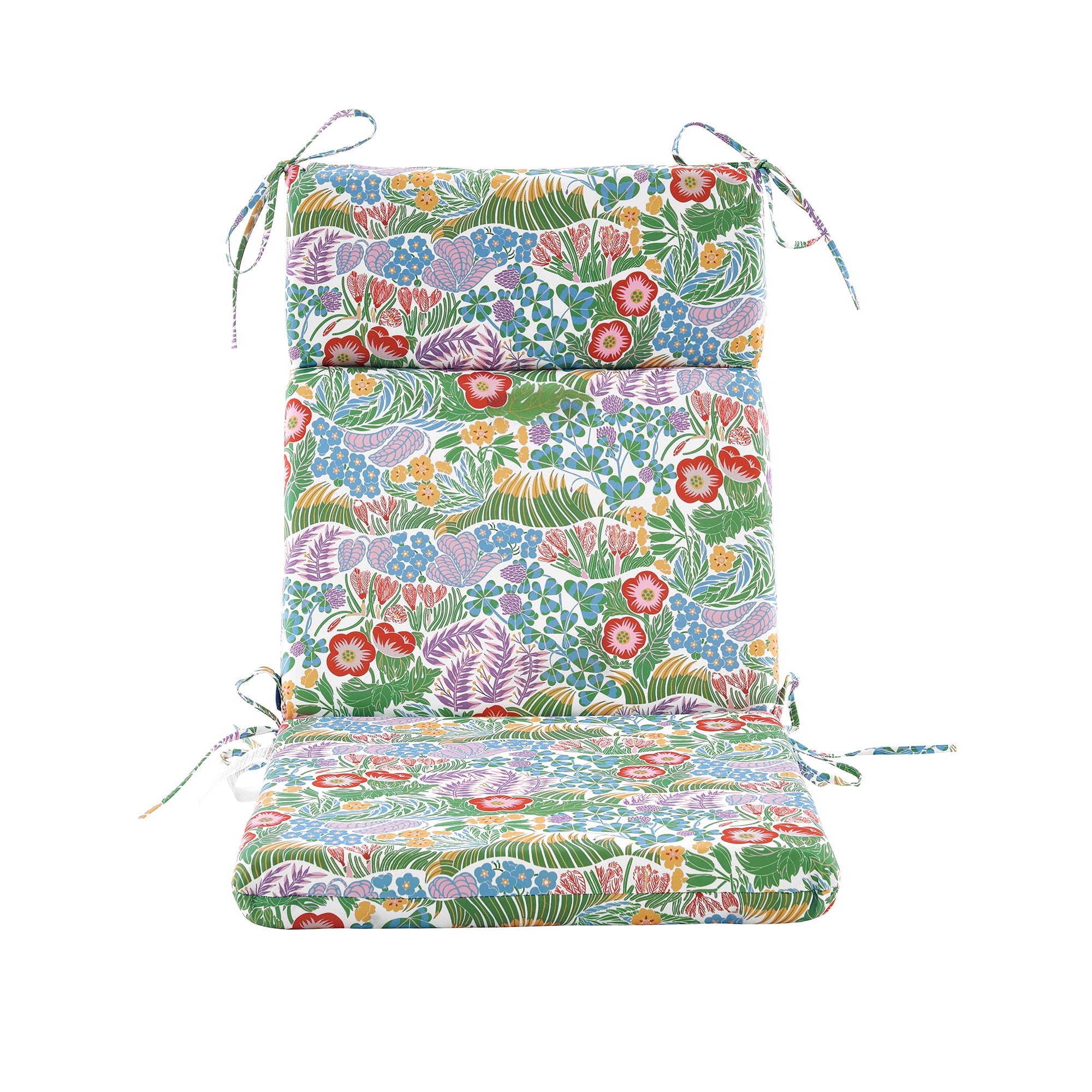 ARTPLAN Outdoor Chair Cushion,Seat & High Back Adirondack Rocking Wicker Chair Lawn Foam Cushion for Patio Furniture,45.5"x21"x3"