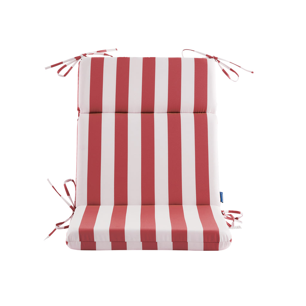 ARTPLAN Outdoor Chair Cushion,Seat & High Back Adirondack Rocking Wicker Chair Lawn Foam Cushion for Patio Furniture,45.5"x21"x3"