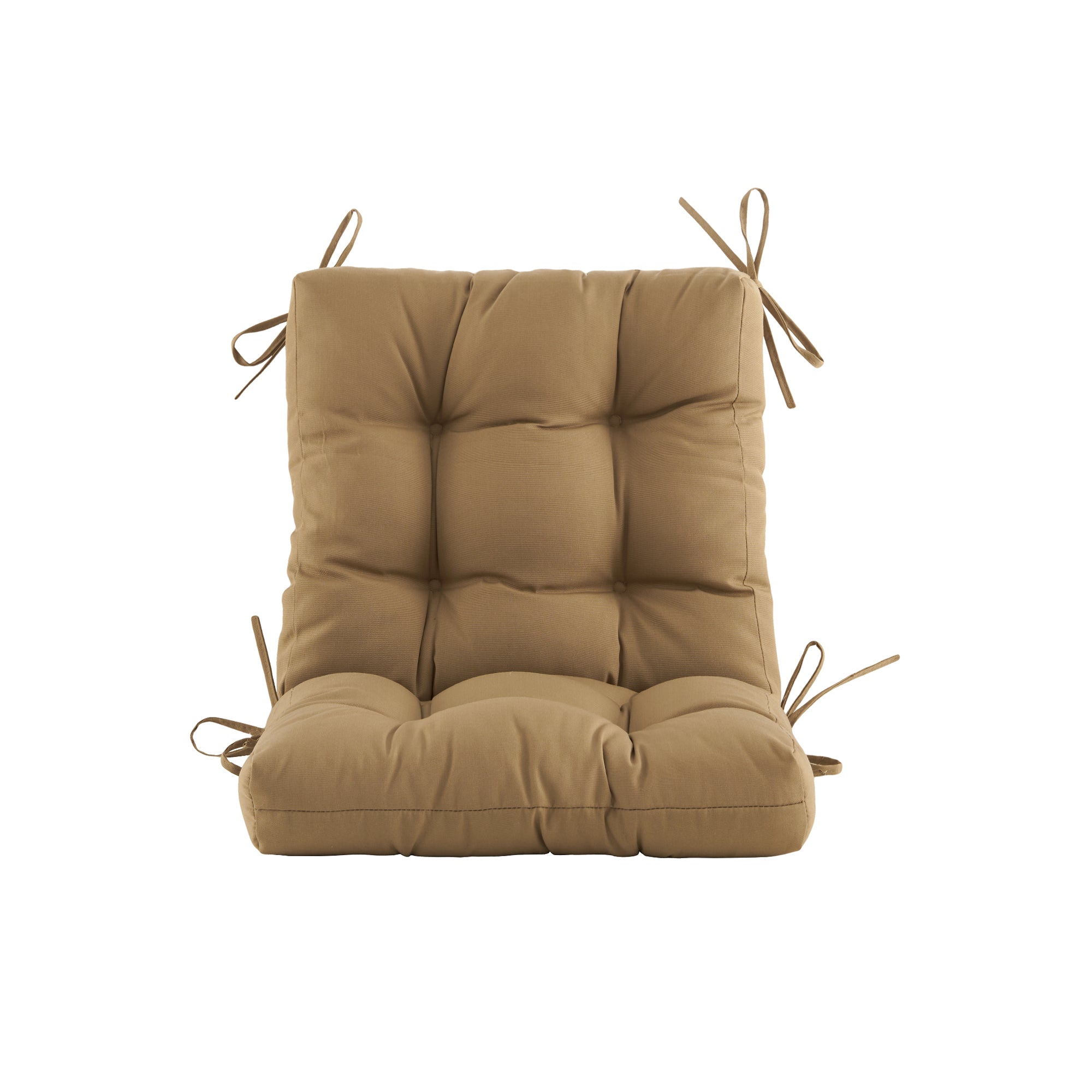 ARTPLAN Outdoor Chair Cushions,40"x20"x4",Low BackTufted Thick Outdoor Wicker Lawn Seat Cushion with Ties for Patio Furniture