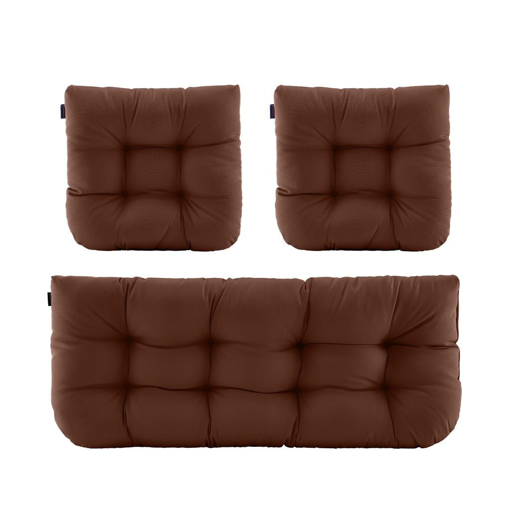 ARTPLAN Outdoor Chair Cushions,3 Piece Loveseat Outdoor Cushions Set,Tufted/Wicker Patio Cushion for Patio Furniture All Weather,44"x19"x5"