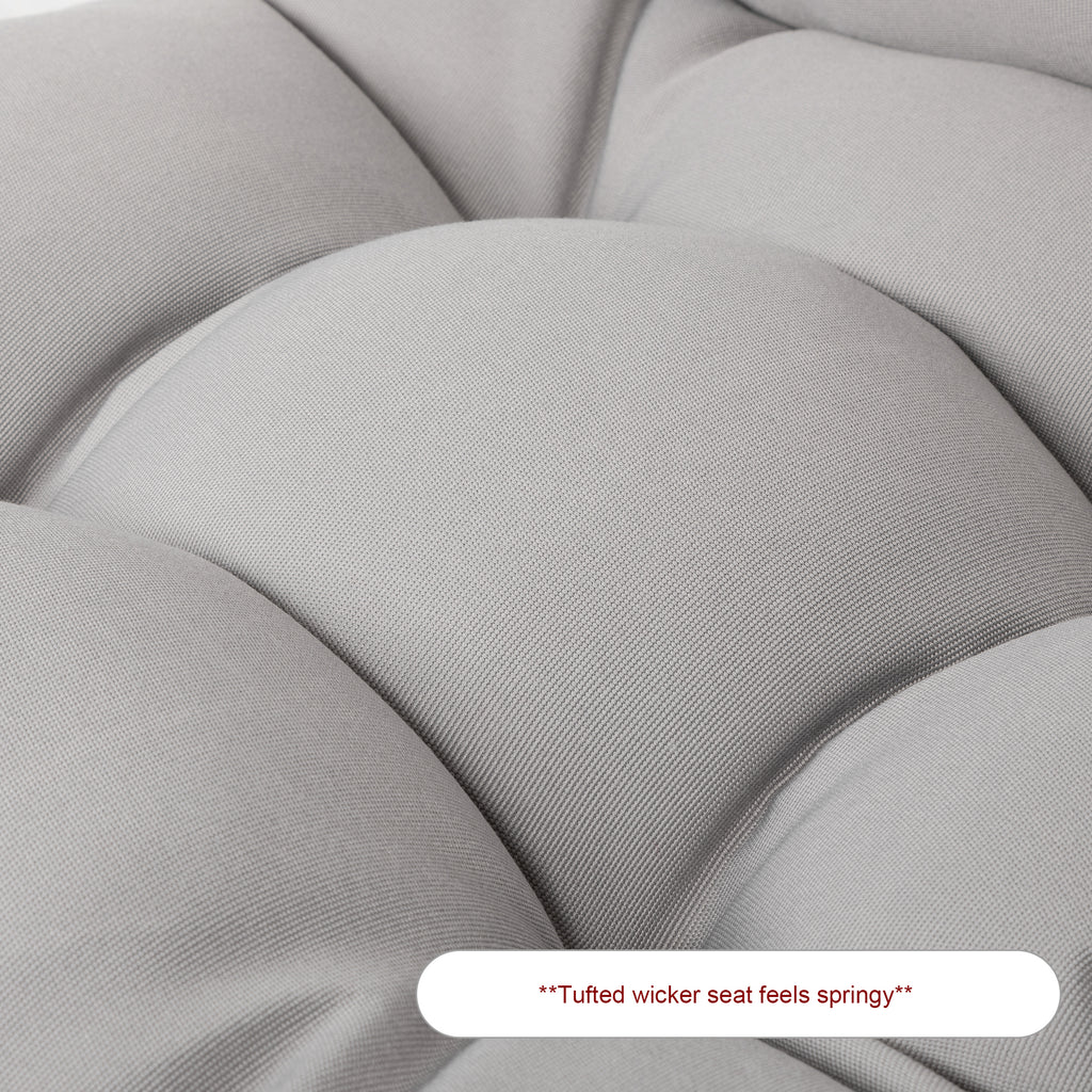 ARTPLAN All Weather Chair Outdoor Cushions Settee Loveseat Bench Cushions Set of 5 Wicker Tufted Pillow for Patio Outdoor Furniture