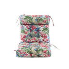 ARTPLAN Patio Chair Cushions Combined Seat and Back,Tufted Outdoor Swivel Chair Cushion with Tie,40"x20"x4"，Floral