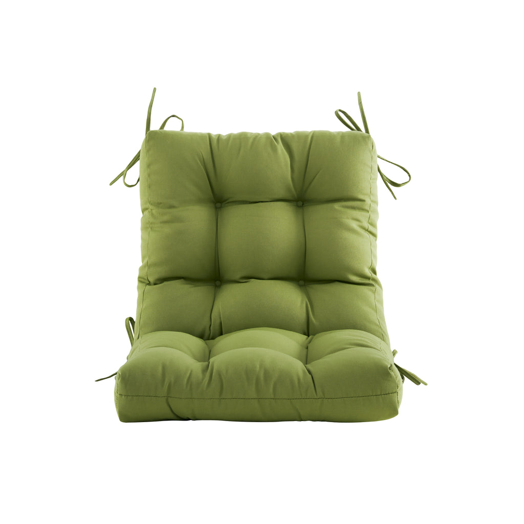 ARTPLAN Outdoor Chair Cushions,40"x20"x4",Low BackTufted Thick Outdoor Wicker Lawn Seat Cushion with Ties for Patio Furniture