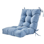 Artplan Outdoor Cushions Wicker Tufted Pillow with Back for Outdoor Furniture, Rocking Chair Cushion Premium Tufted Pads Set of Upper and Lower with Ties