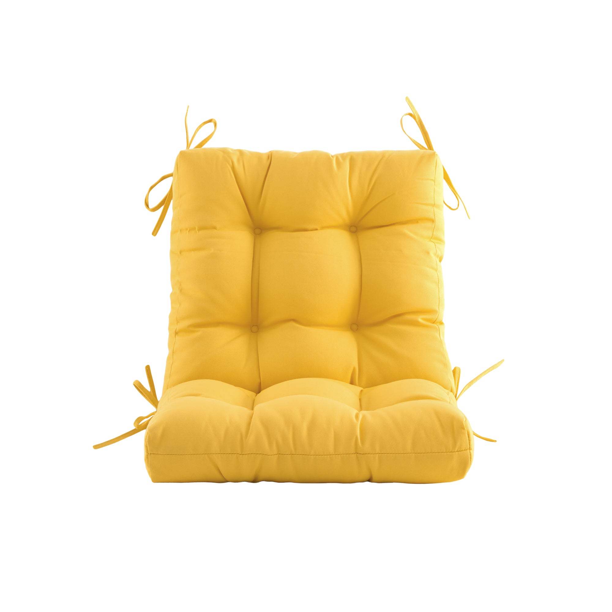 ARTPLAN Outdoor Chair Cushions,40"x20"x4",Low BackTufted Thick Outdoor Wicker Lawn Seat Cushion with Ties for Patio Furniture
