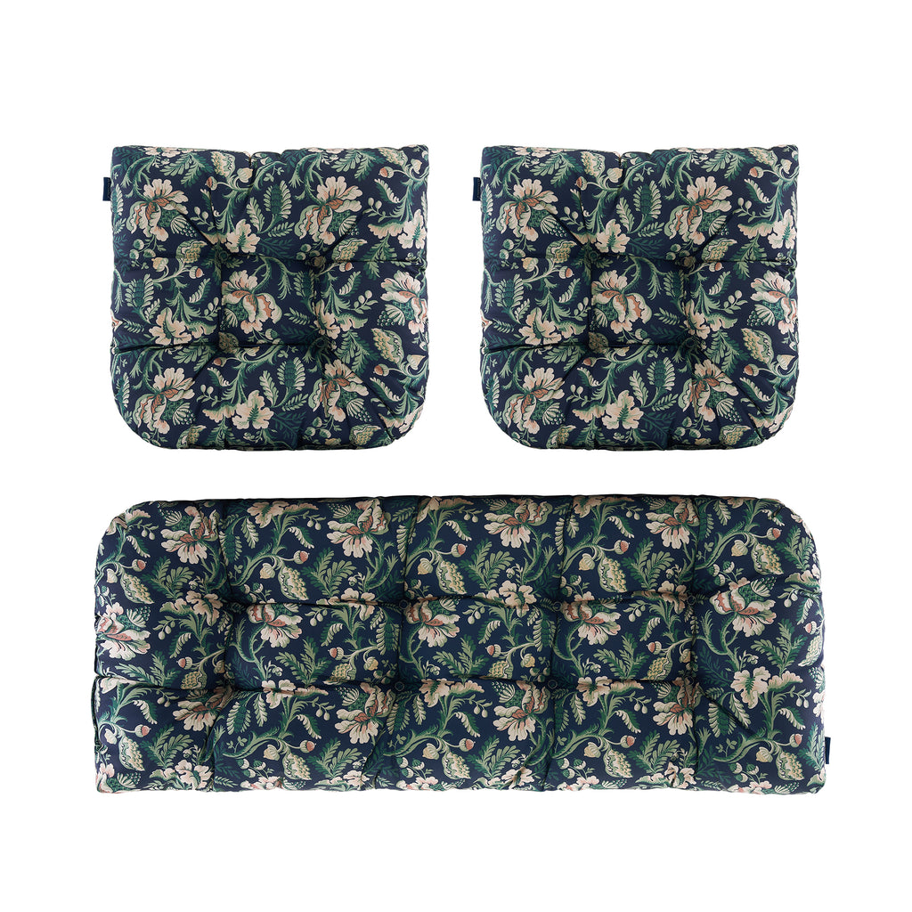 ARTPLAN Outdoor Chair Cushions,3 Piece Loveseat Outdoor Cushions Set,Tufted/Wicker Patio Cushion for Patio Furniture All Weather,44"x19"x5"