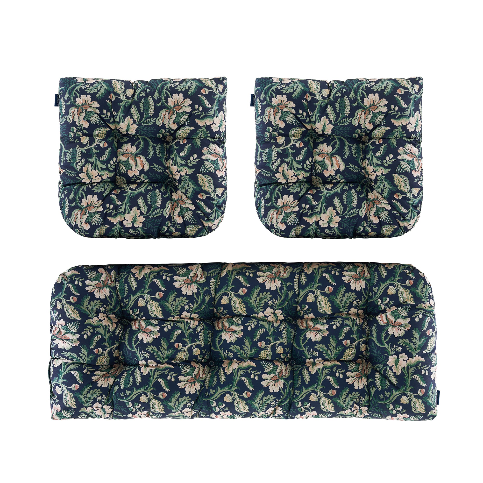 ARTPLAN Outdoor Chair Cushions,3 Piece Loveseat Outdoor Cushions Set,Tufted/Wicker Patio Cushion for Patio Furniture All Weather,44"x19"x5"