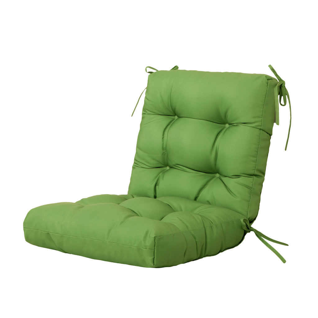 Artplan Outdoor Cushions Wicker Tufted Pillow with Back for Outdoor Furniture, Rocking Chair Cushion Premium Tufted Pads Set of Upper and Lower with Ties