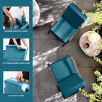ARTPLAN Outdoor Cushions for Patio Furniture, 24x24x6" Thick Seat Cushion Set, Fade Resistant, Deep Seat Bottom and Back Cushion with Removable Cover