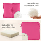 Deep Seat Pillow and High Back Chair Cushions Outdoor Water Repellent Replacement Patio Seating Cushions,Seat 24"x24"x6",Back 22"x24"x6"
