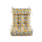 ARTPLAN Patio Chair Cushions Combined Seat and Back,Tufted Outdoor Swivel Chair Cushion with Tie,40"x20"x4"，Floral