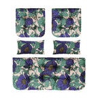 ARTPLAN Outdoor Cushions for Settee,Wicker Loveseat Cushions with Tie,Tufted Patio Cushions 2 U-Shaped Set of 5 Piece,L44xW19,Floral,