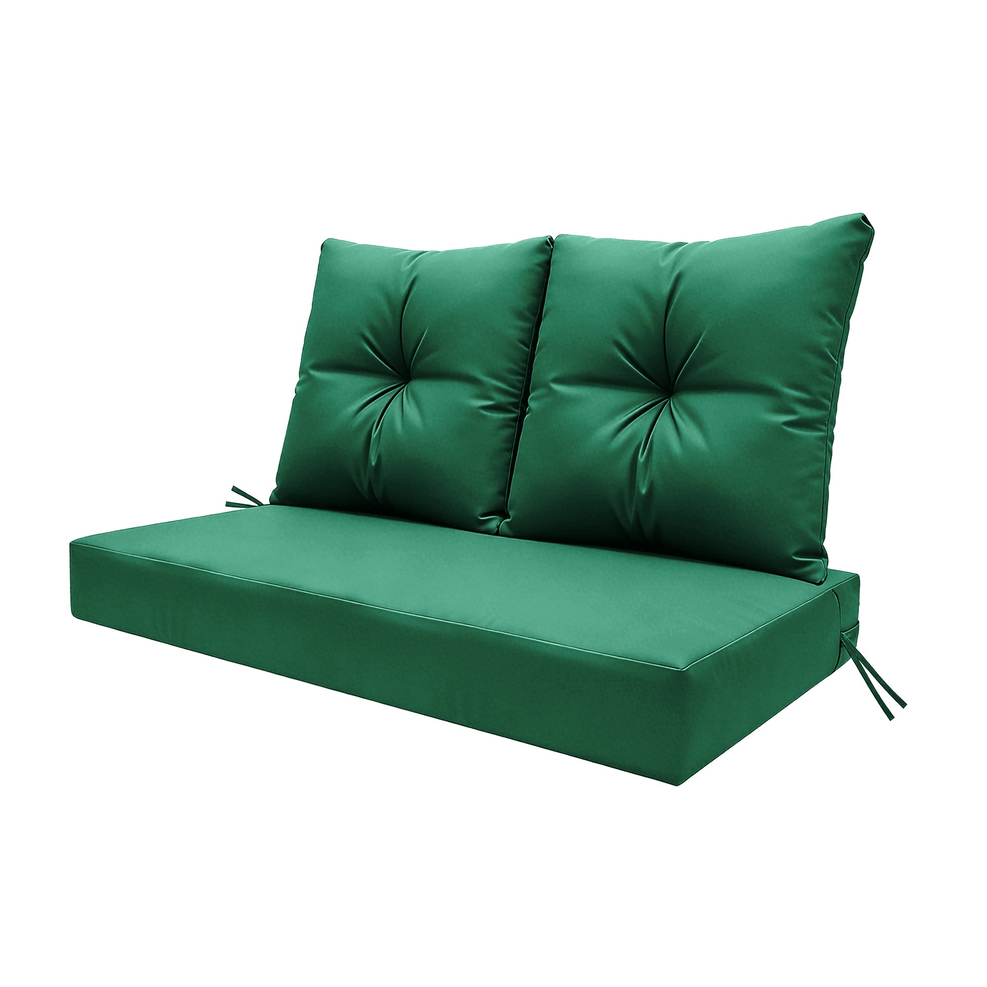 ARTPLAN Outdoor Loveseat Deep Seat Cushion Set, 46"x24"x4" Water Repellent Fade-Resistant Patio Cushions, Solution-Dyed Fabric with Removable Zipper Cover, High-Density Foam for Bench, Swing & Patio Furniture