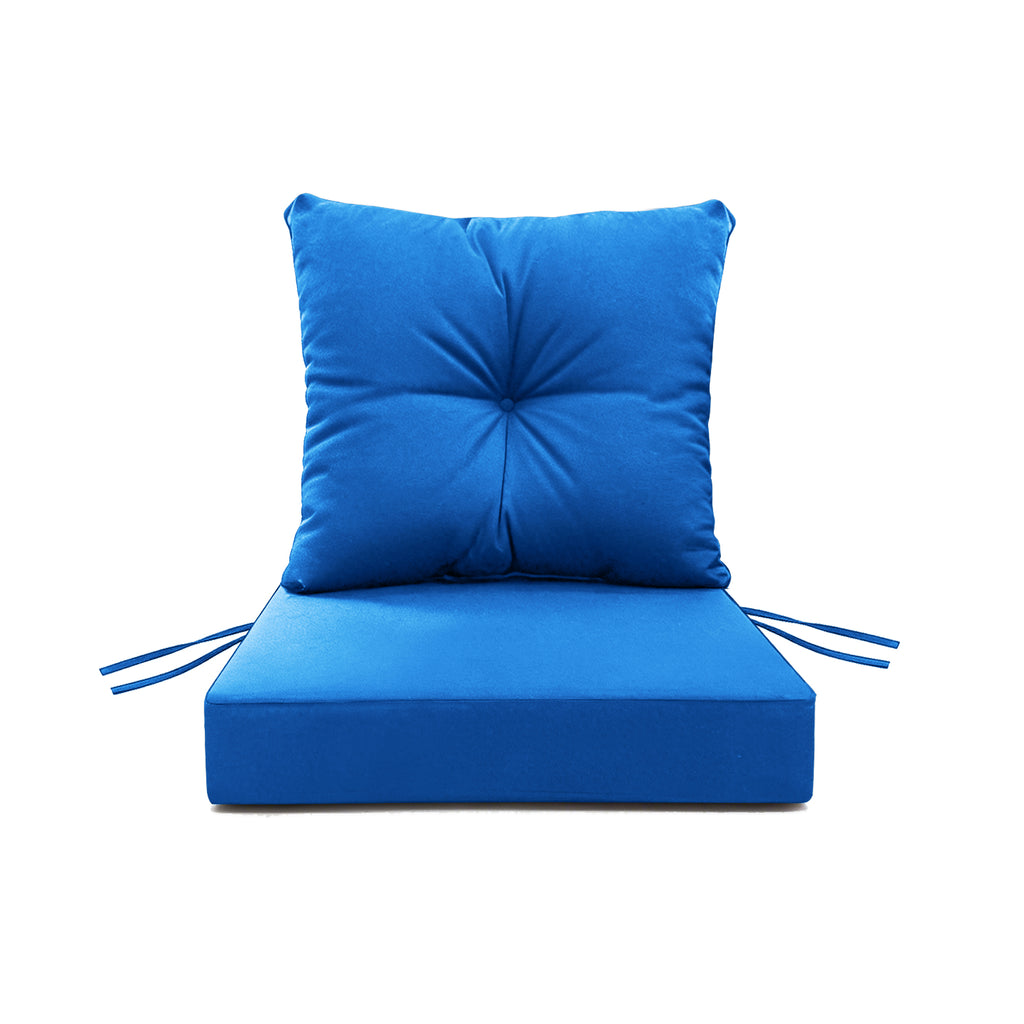 Outdoor Seat Cushion Set  24"W x 24"D x 4"T Waterproof & Fade Resistant Patio Furniture Cushions with Removable Zipper Cover, High-Resilience Foam for Chair Sofa Couch