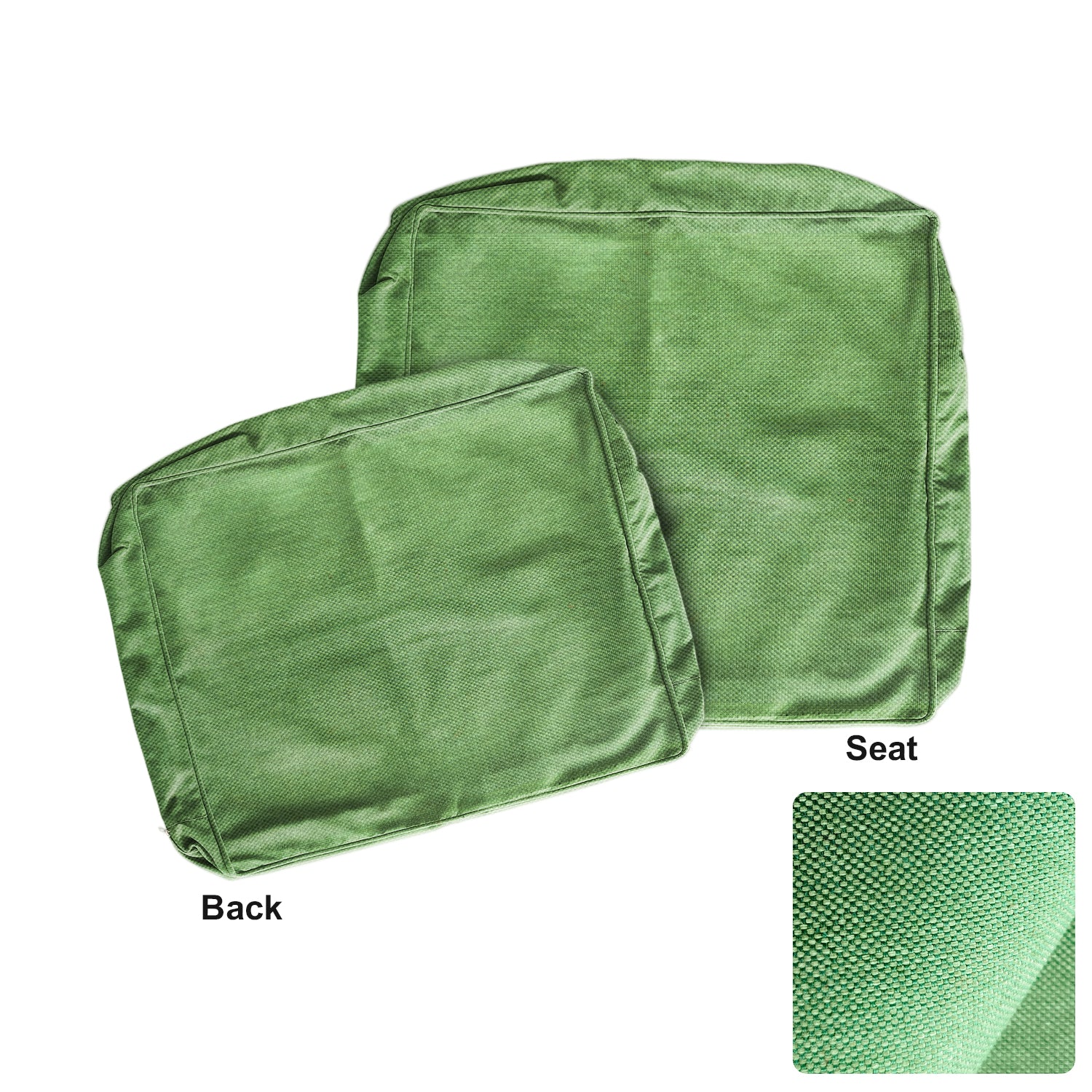 ARTPLAN Outdoor Deep Seat Slipcovers，Set of 2 24x24x6" 18x24 Olefin,Square Outdoor Cushion Cover, for Patio Funiture