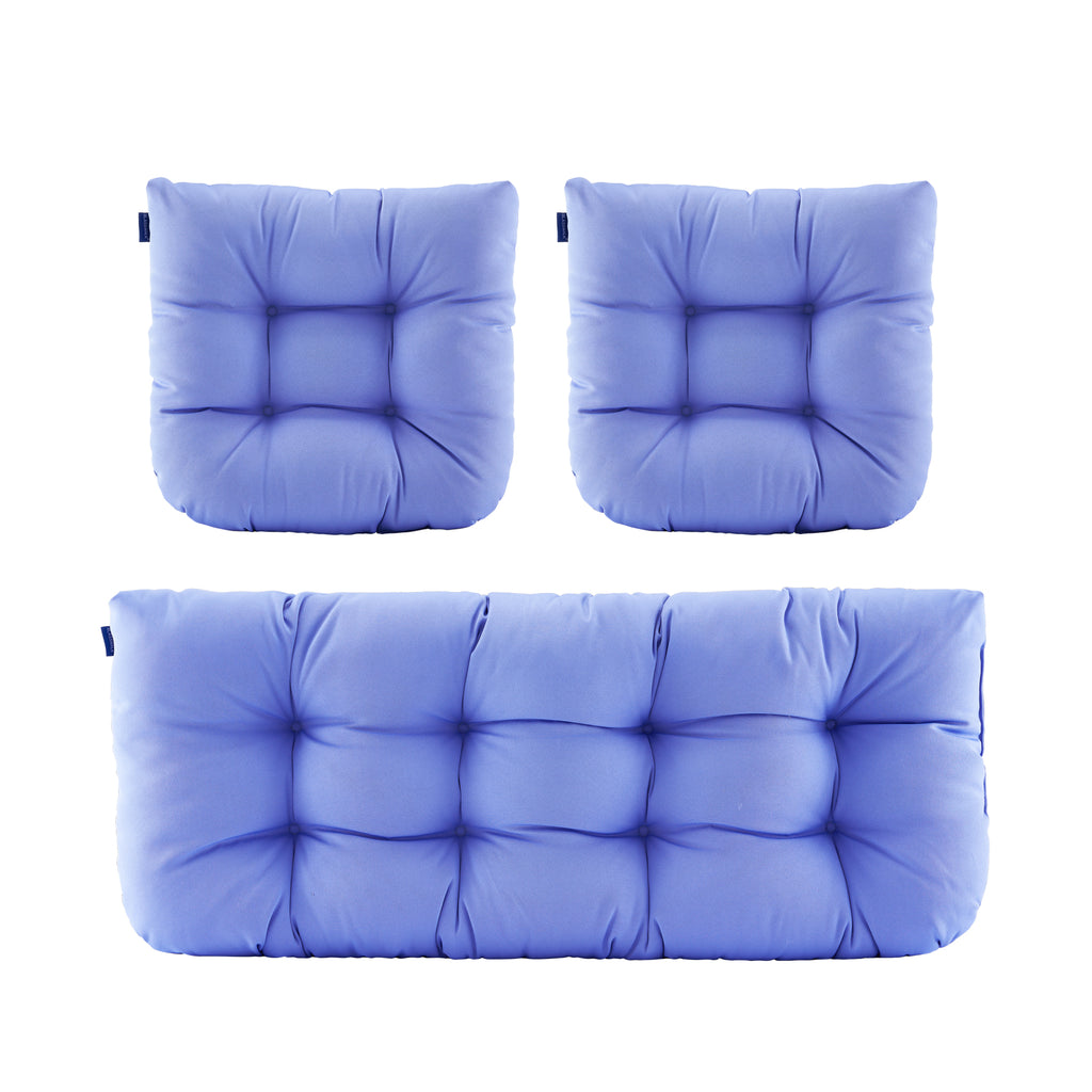 ARTPLAN Outdoor Chair Cushions,3 Piece Loveseat Outdoor Cushions Set,Tufted/Wicker Patio Cushion for Patio Furniture All Weather,44"x19"x5"