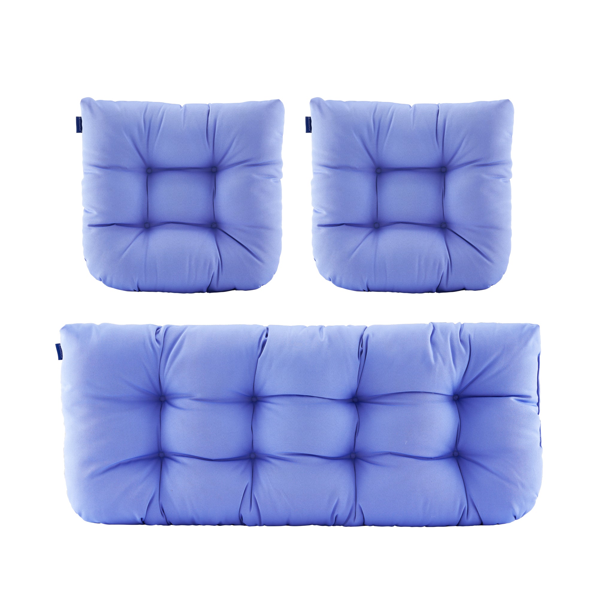 ARTPLAN Outdoor Chair Cushions,3 Piece Loveseat Outdoor Cushions Set,Tufted/Wicker Patio Cushion for Patio Furniture All Weather,44"x19"x5"