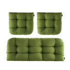 ARTPLAN Outdoor Chair Cushions,3 Piece Loveseat Outdoor Cushions Set,Tufted/Wicker Patio Cushion for Patio Furniture All Weather,44"x19"x5"