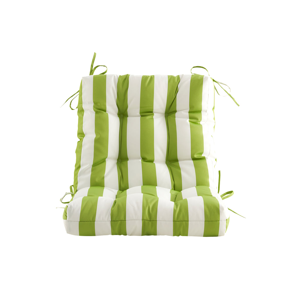 ARTPLAN Outdoor Chair Cushions,40"x20"x4",Low BackTufted Thick Outdoor Wicker Lawn Seat Cushion with Ties for Patio Furniture,Floral