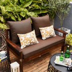 ARTPLAN Patio Bench Cushions Set of 5, Outdoor Sofa Cushions | All-Weather Fabric | Lumbar Support Pillows | Waterproof & Fade-Resistant for Sectionals