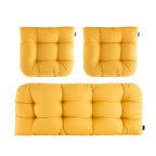 ARTPLAN Outdoor Chair Cushions,3 Piece Loveseat Outdoor Cushions Set,Tufted/Wicker Patio Cushion for Patio Furniture All Weather,44"x19"x5"