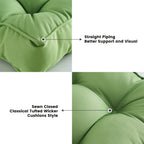 ARTPLAN Outdoor Seat Cushions,Pack of 2 Tufted  Patio Chair Pads 19x19x5 Inches Square Foam for Dining Chair